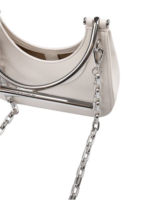 Borsa Mini Cross-Bar in Bianco/Argento ALEXANDER MCQUEEN | 803525-1VDBB9701
